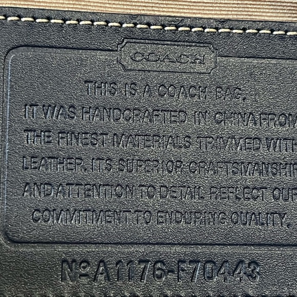 Coach Green Navy Blue Nylon Transatlantic Messenger Crossbody Bag Unisex - Picture 11 of 15